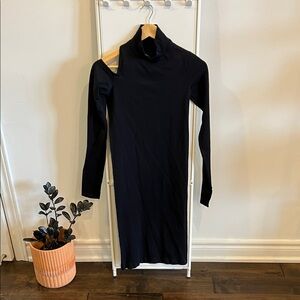 Helmut Lang Black Cut-Out Dress